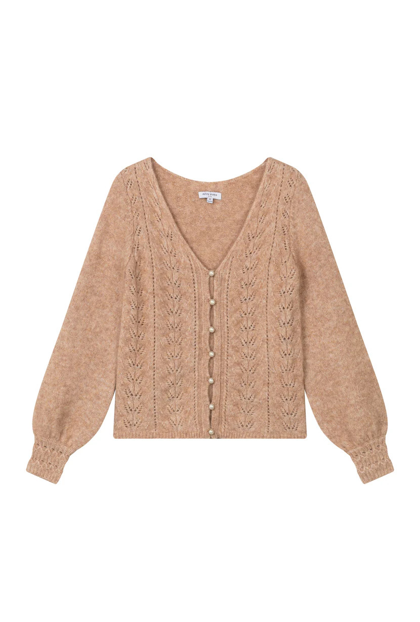 Carissa Mohair Cardigan - Camel | Petite Studio NYC