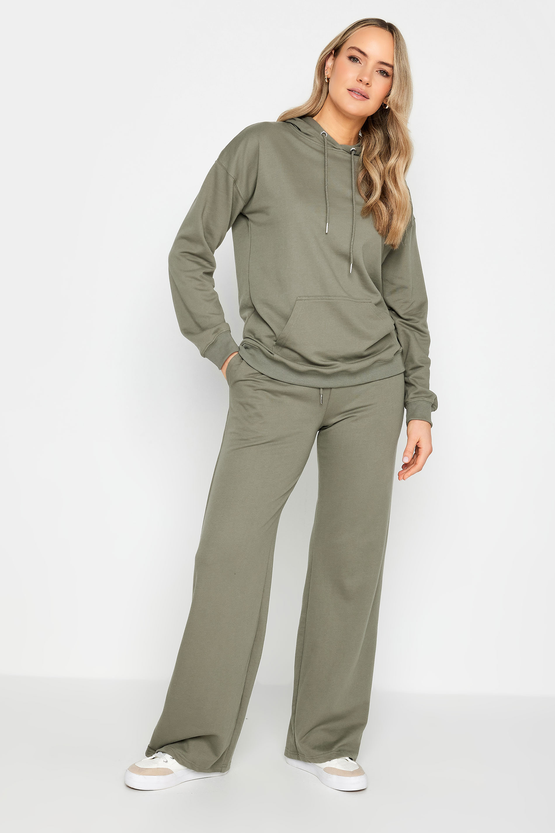 LTS Tall Khaki Green Wide Leg Joggers | Long Tall Sally