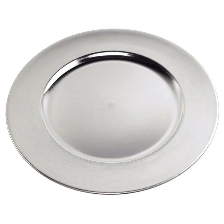 Metallic Round Charger Plate, 12-Inch, Silver | Walmart (US)