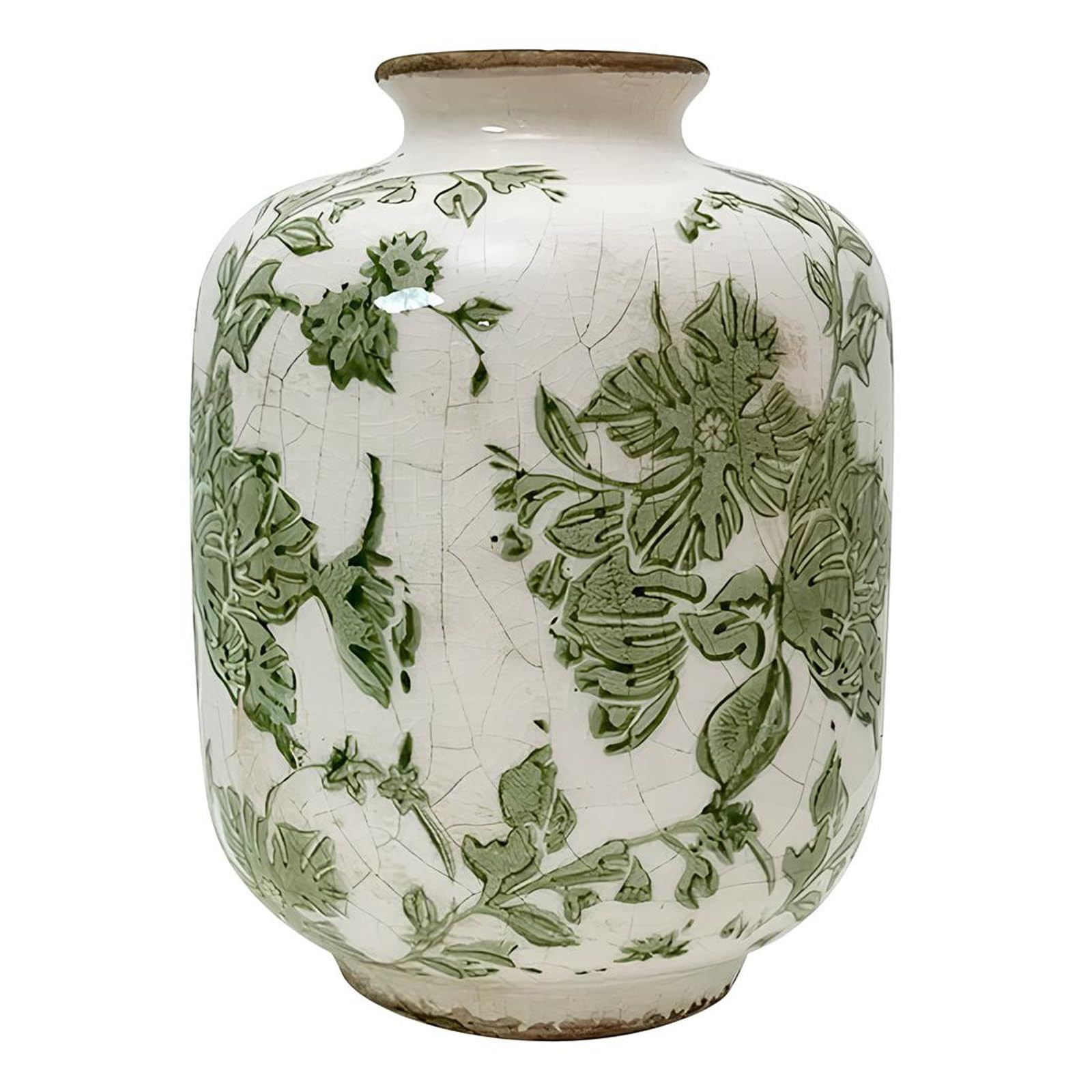 SYDDOL White Ceramic Vase, Small French Country Style Porcelian Vase Hand Painted Floral Design w... | Amazon (UK)