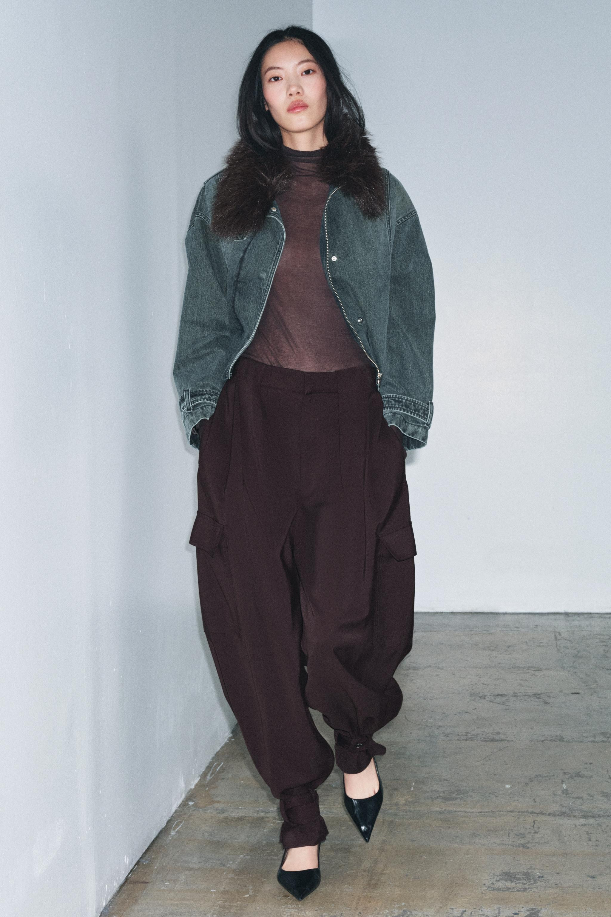 PLEATED CARGO PANTS ZW COLLECTION | Zara US
