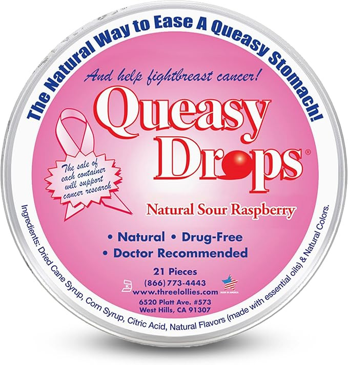 Queasy Drops – Supporting Breast Cancer Awareness | 21 Drops | Nausea(Chemo, Motion Sickness, e... | Amazon (US)