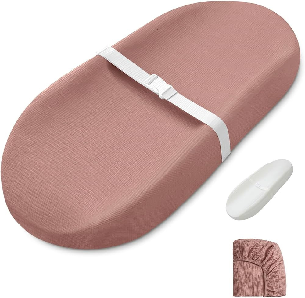 Blissful Diary Muslin Baby Changing Pad with Waterproof Lining Foam, Diaper Changing Table Pad wi... | Amazon (US)