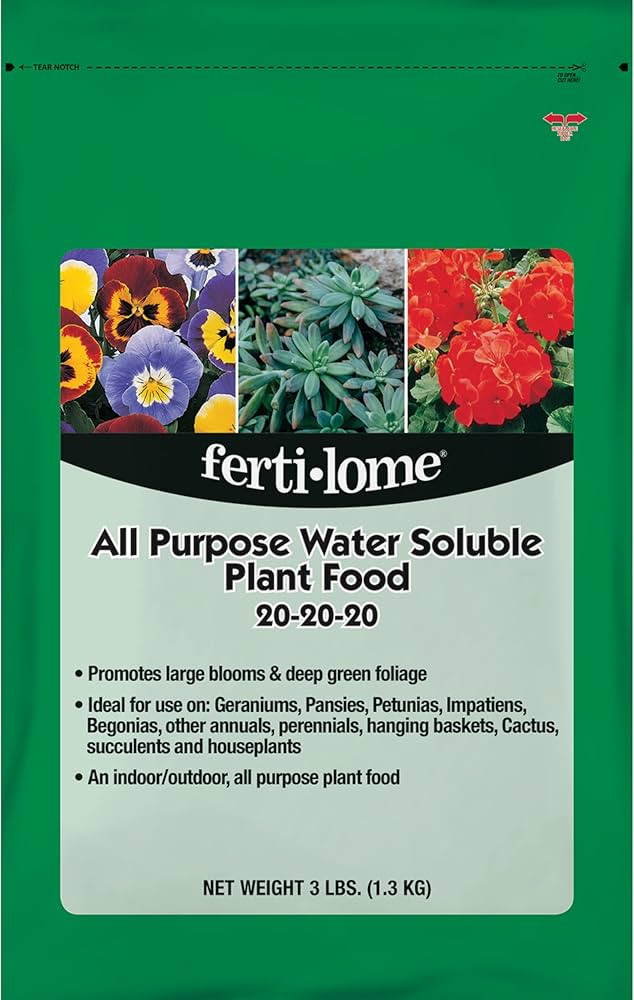 Fertilome (11722) All Purpose Water Soluble Plant Food 20-20-20 (3 lb.) | Amazon (US)
