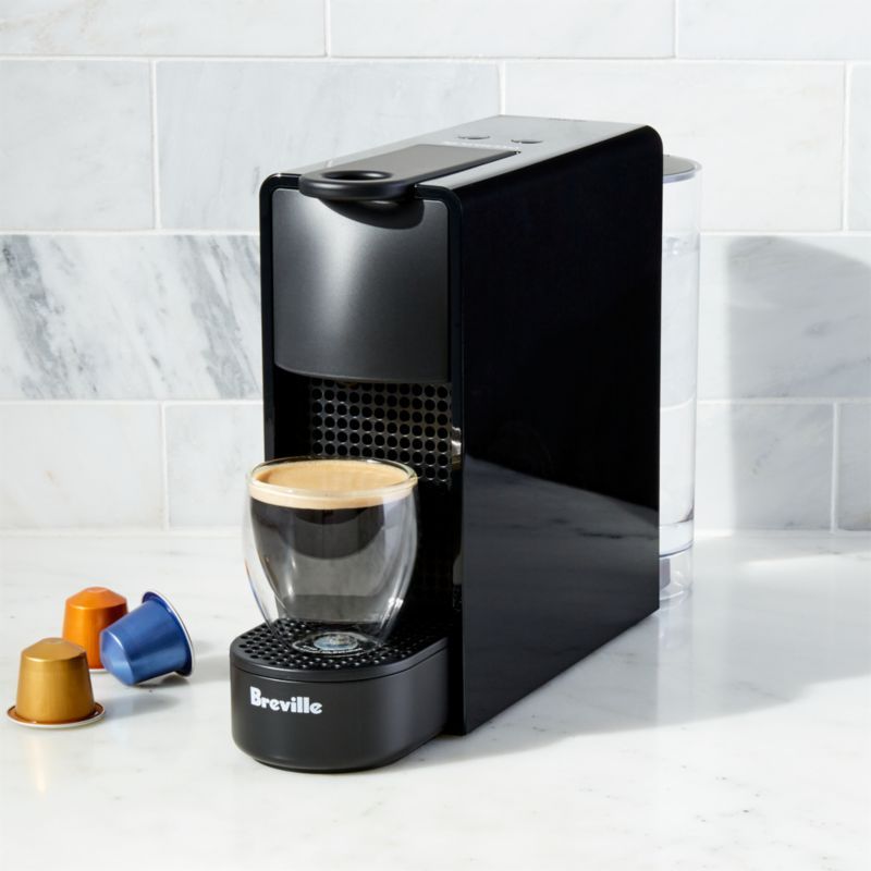 Nespresso by Breville Black Essenza Mini Espresso Machine + Reviews | Crate & Barrel | Crate & Barrel