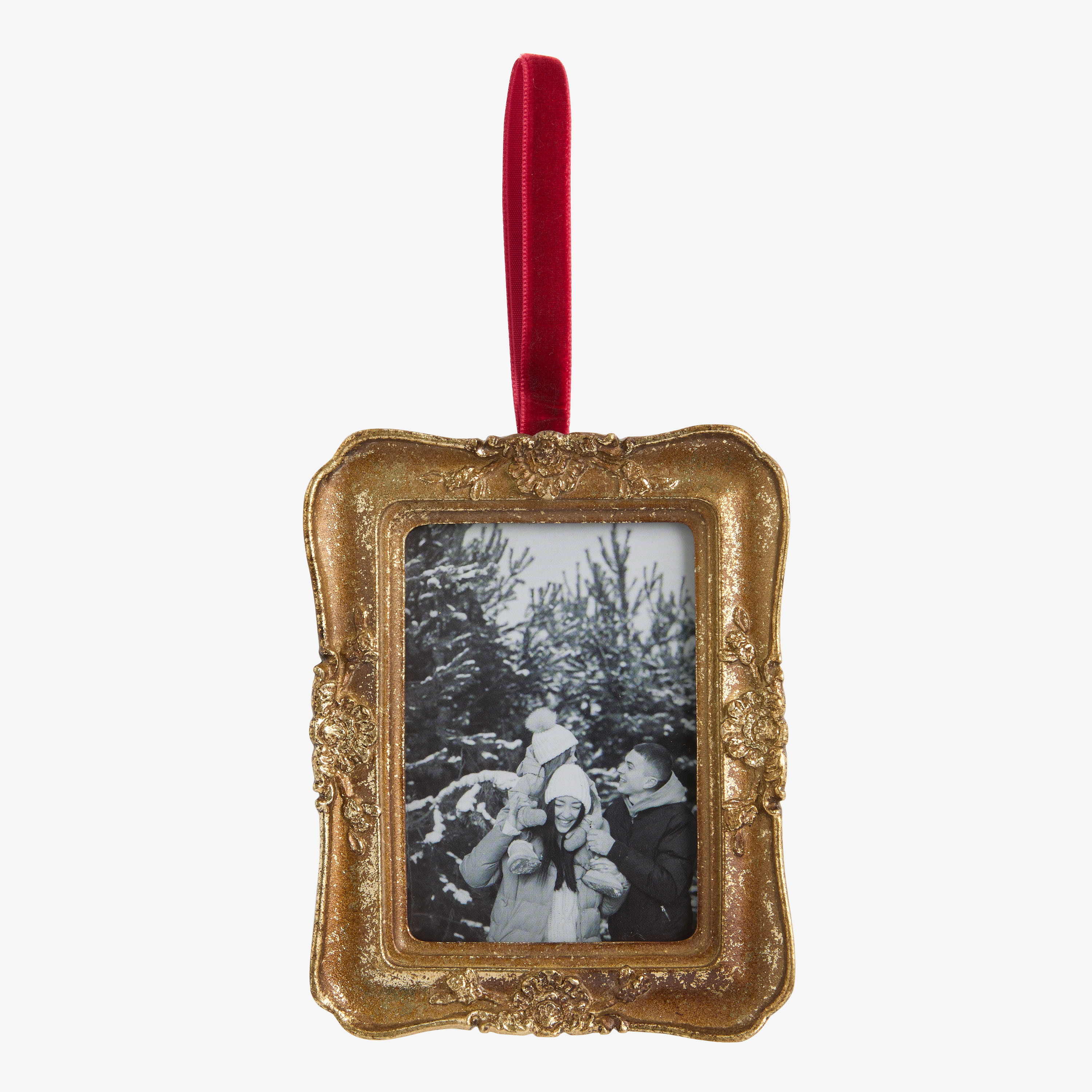 Mini Antique Gold Vintage Ornament Hanging Picture Frame | World Market