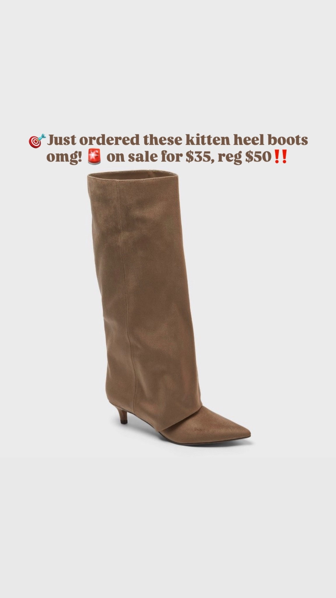 Just ordered these kitten boots from target! Freaking out! 🚨On sale for $35, regular $50‼️ 

Fall boots, target boots, knee high boots

#LTKSaleAlert #LTKSeasonal #LTKWorkwear