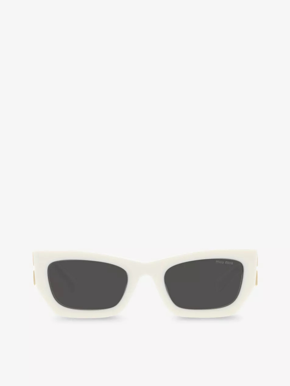 MU 09WS rectangle-frame acetate sunglasses | Selfridges