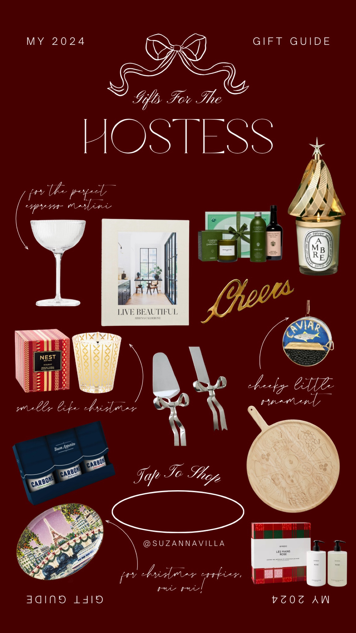 shop my 2024 ‘for the hostess’ gift guide // #entertaining #hostessgifts #giftsforher #giftguide #hosting #partyplanner #homedecor #candles #coffeetablebooks

#LTKHoliday #LTKHome #LTKGiftGuide