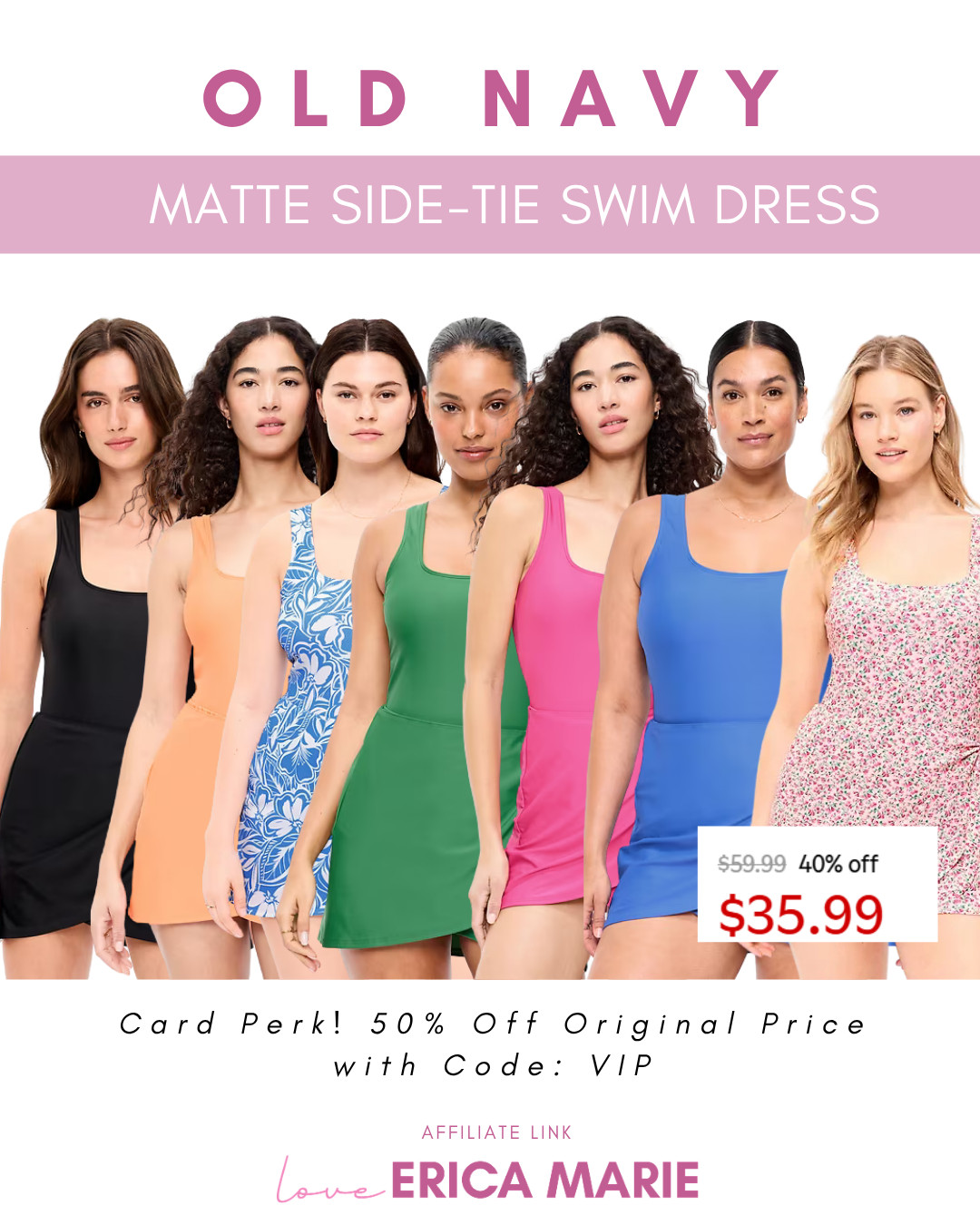 If you're looking for a comfy and cute swimsuit that still makes you feel covered, this Old Navy Side-Tie Swim Dress is for you! ❤️ Available up to 4XL in lots of colors, and it's 40% OFF right now! 😍🔥 

 

#LTKSeasonal #LTKSaleAlert #LTKPlusSize