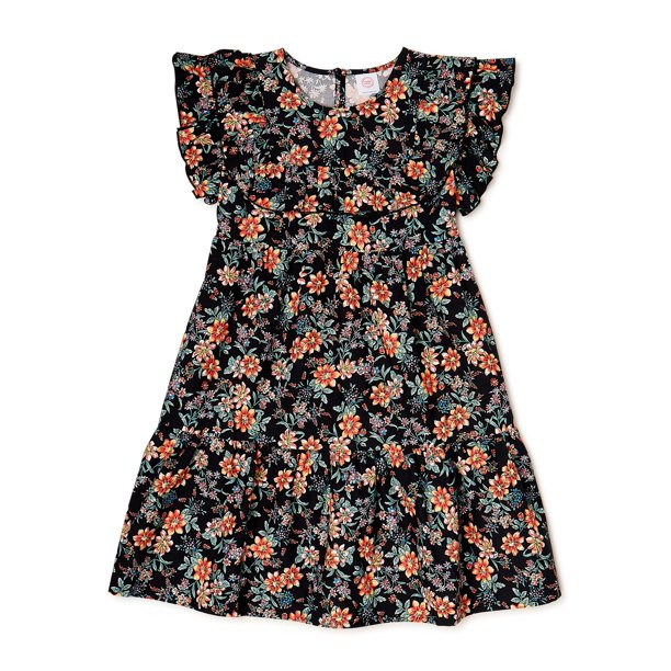 Wonder Nation Girls Ruffle Yoke Dress, Sizes 4-18 & Plus - Walmart.com | Walmart (US)