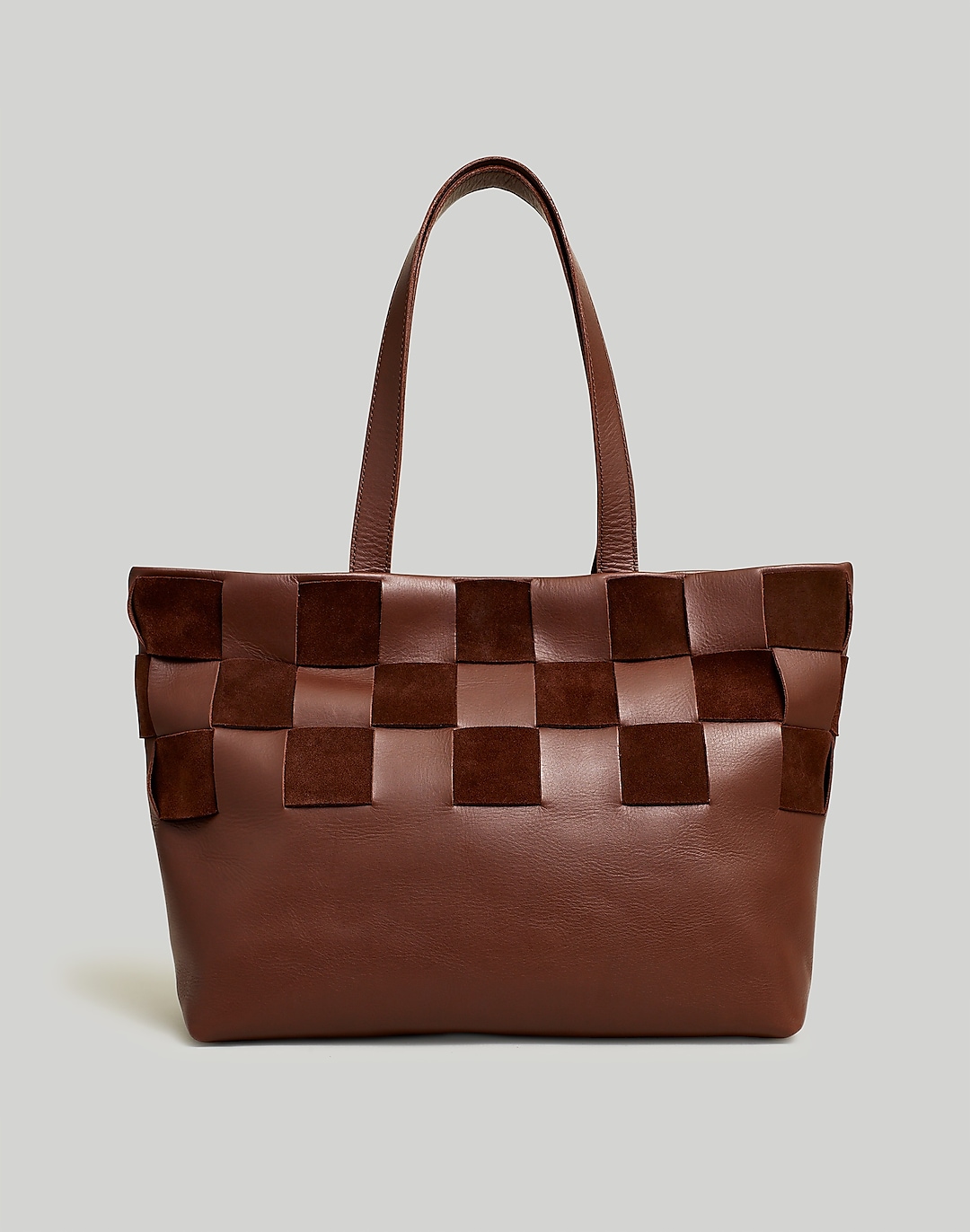 The Basketweave Tote in Leather and Suede | Madewell