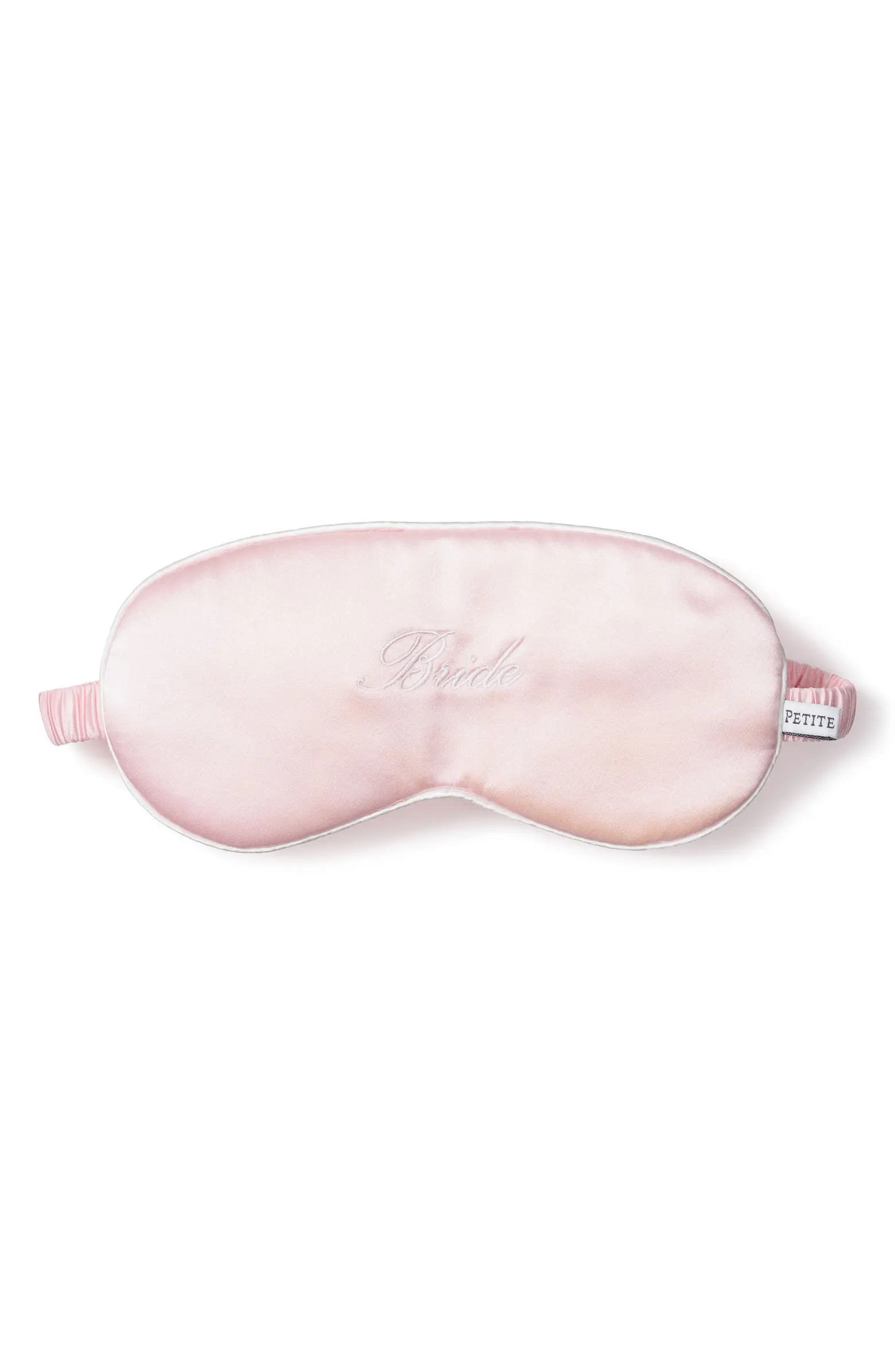 Petite Plume Bride Embroidered Silk Sleep Mask | Nordstrom | Nordstrom