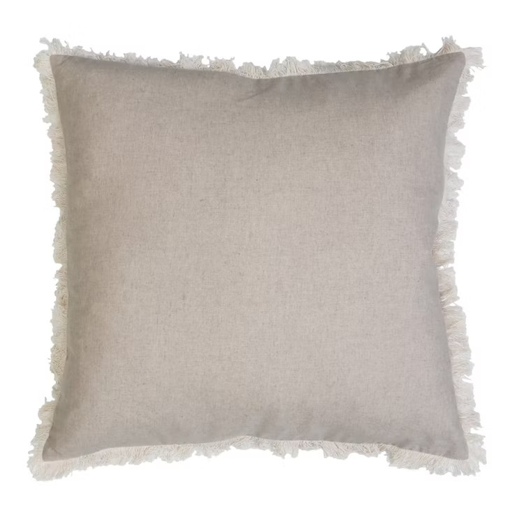 22"x22" Oversize Felicity Stonewashed Heathered Square FXL Throw Pillow with Fringe - Decor Thera... | Target