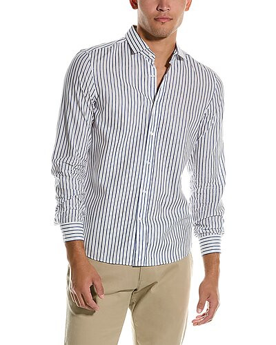 Leisure Fit Linen-Blend Shirt | Gilt & Gilt City