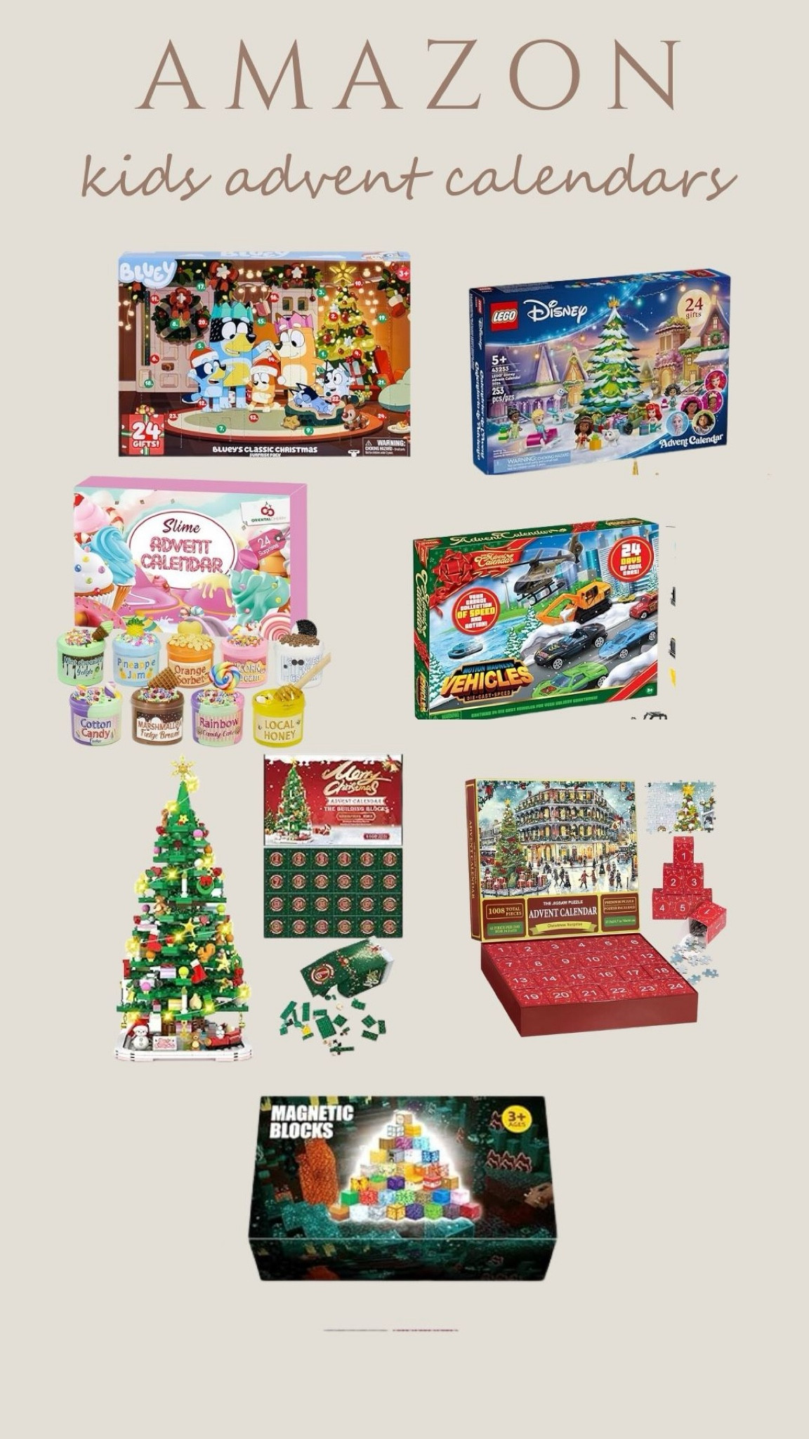 Advent calendar for kids. All from Amazon! 

#LTKKids #LTKSeasonal #LTKHoliday