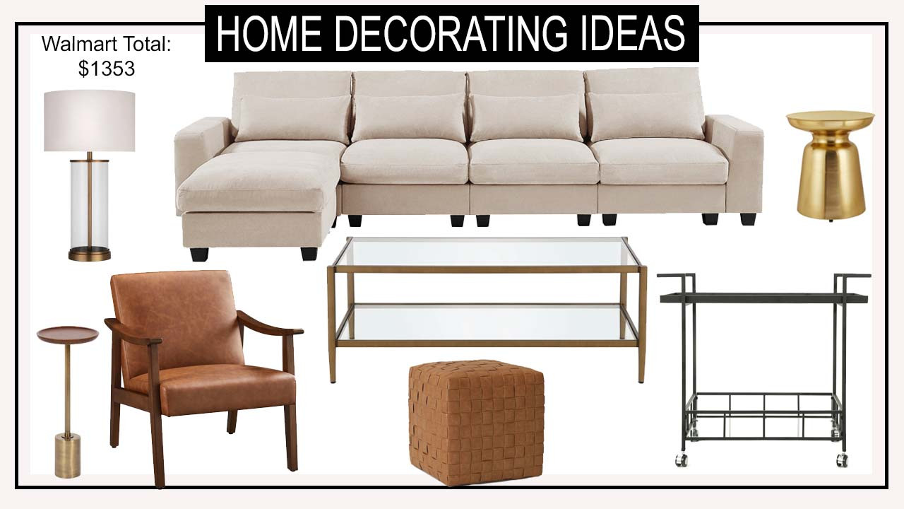 Pottery barn look for less at Walmart living room sofa, coffee table, side table, accent chair, bar cart 

#LTKHome #LTKStyleTip #LTKOver40