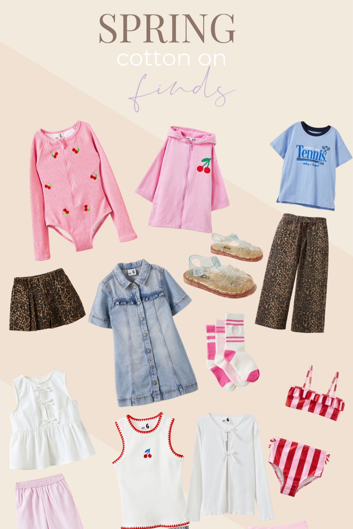 Little girls spring outfits from cotton on, spring break swimsuit and outfits, girls spring finds, cherry swimsuit 

#LTKKids #LTKSeasonal #LTKSpringSale