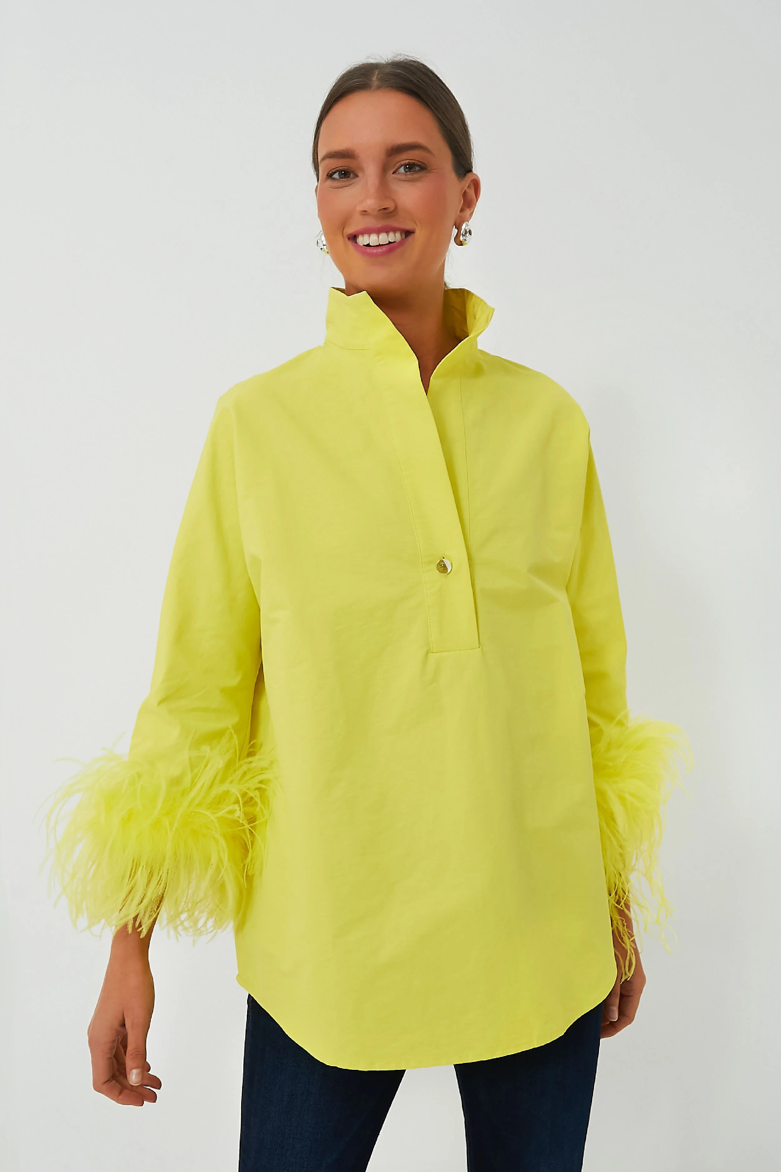 Citron Feather Willow Blouse | Tuckernuck (US)