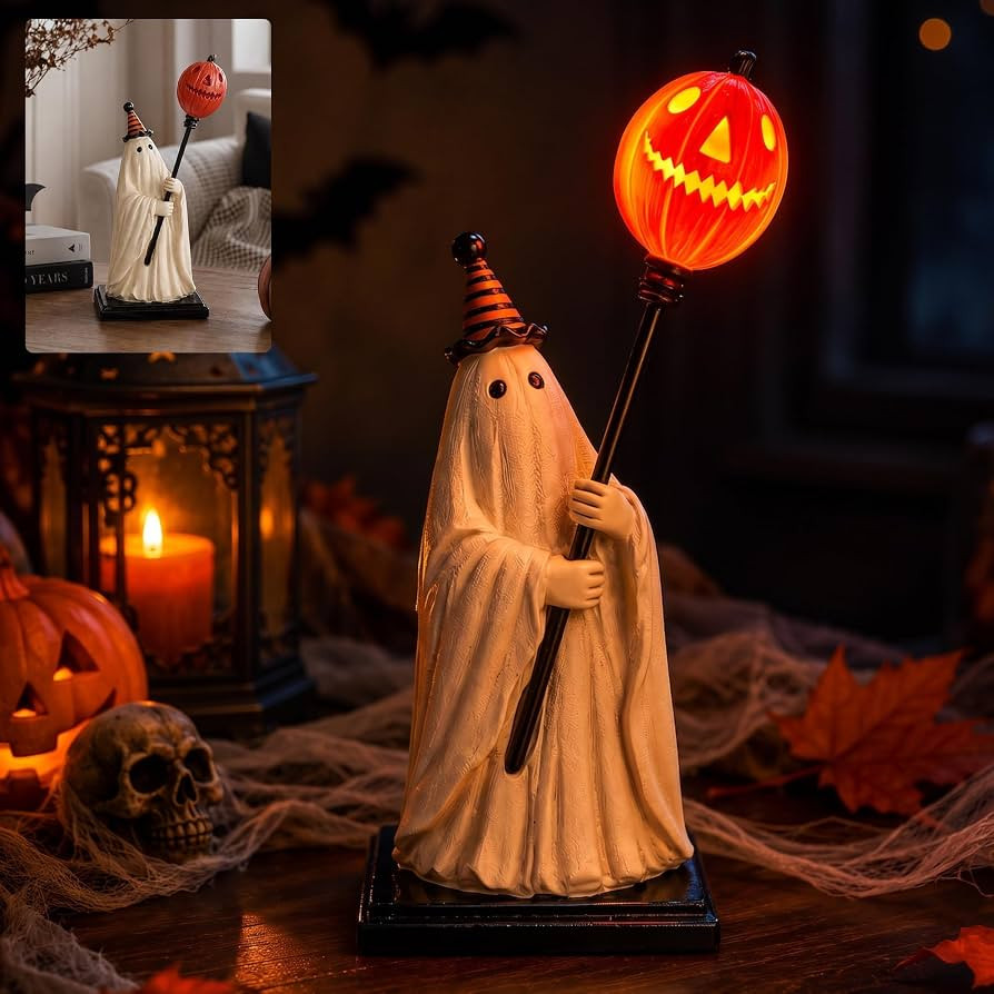 Halloween Ghost Lamp for Indoor Decorations (Ghost Pumpkin\uff081PC\uff09) | Amazon (US)