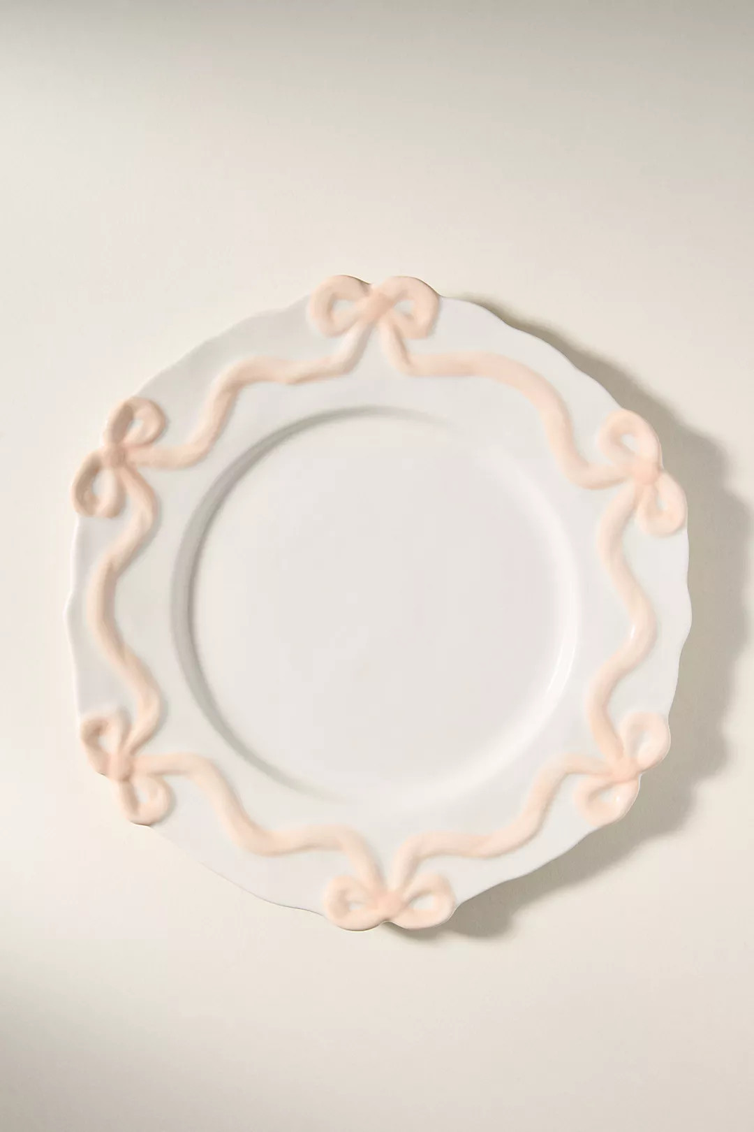 Benedita Bow Stoneware Dinner Plates, Set of 4 | Anthropologie (US)