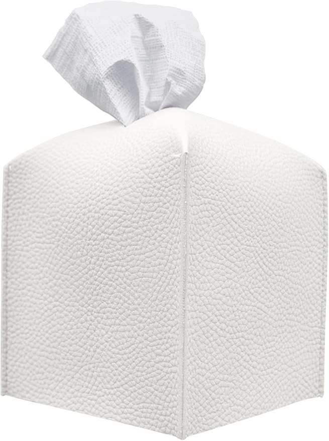 Carrotez Tissue Box Cover, Refined Modern PU Leather Square Holder - Decorative Holder/Organizer ... | Amazon (US)