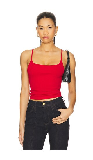 The Rib Spaghetti Tank in Bell Pepper | Revolve Clothing (Global)