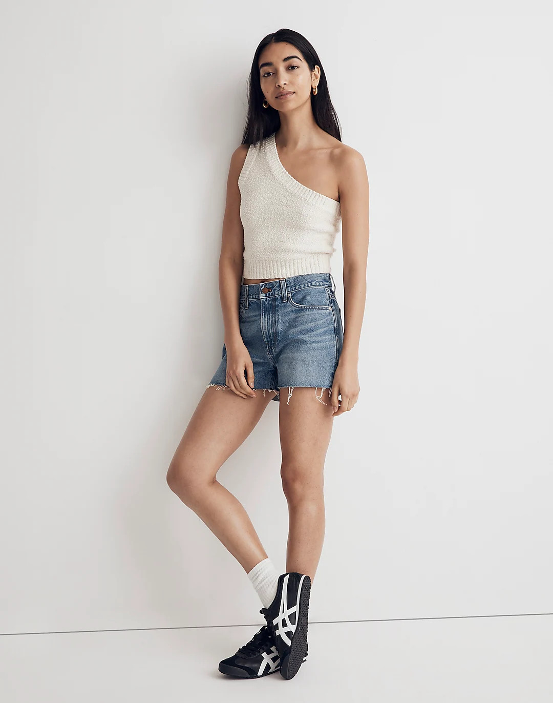 Relaxed Denim Shorts in Wisner Wash: Side-Slit Edition | Madewell