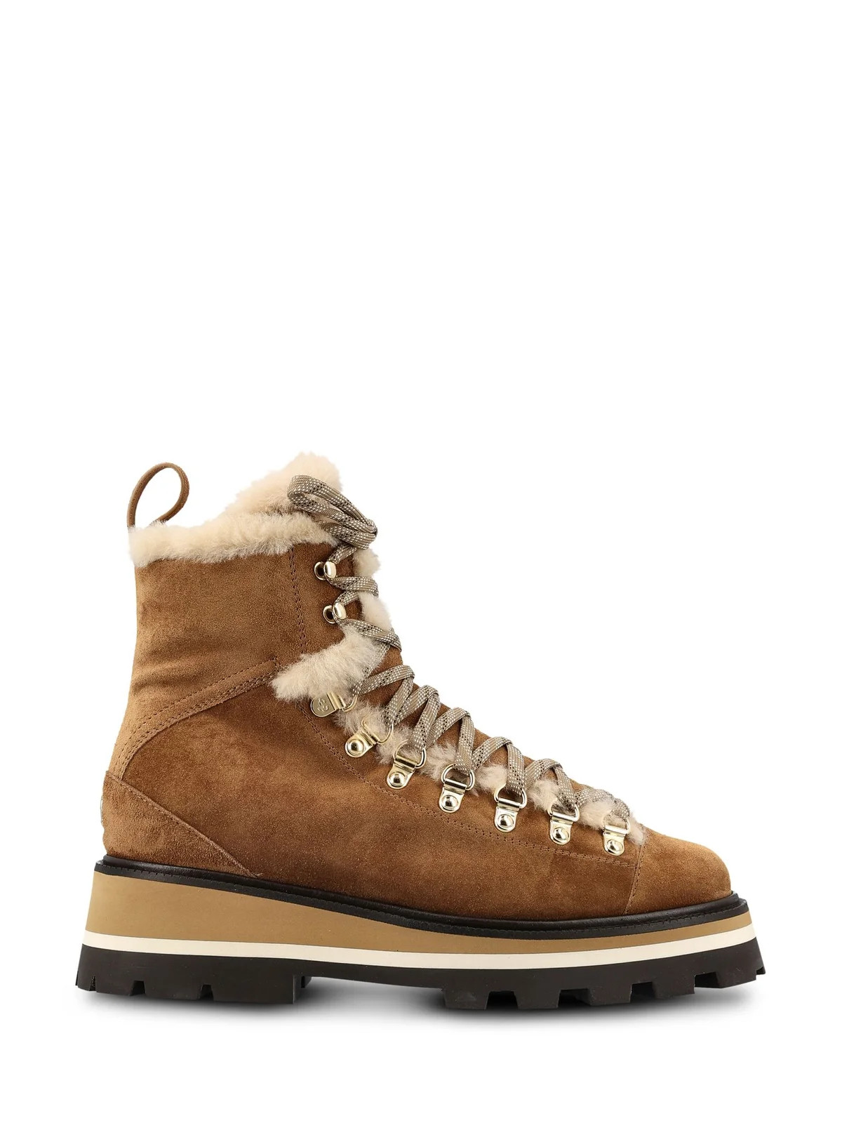 Jimmy Choo Chike Shearling-Trimmed Lace-Up Boots | Cettire Global