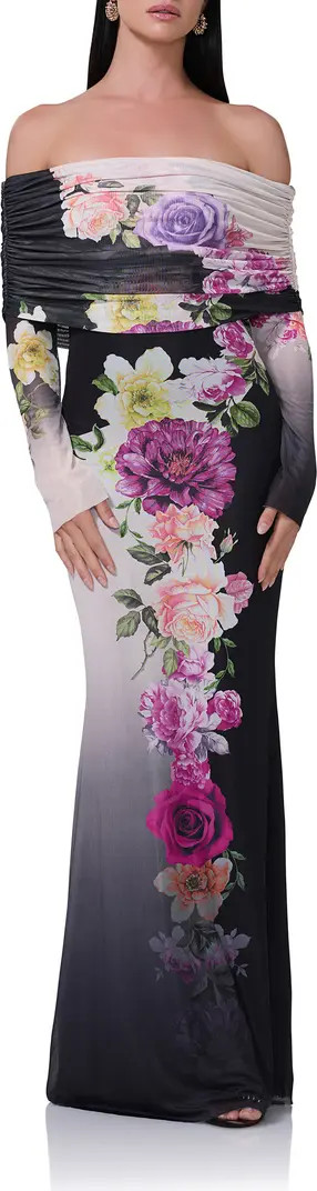 AFRM Thelma Off the Shoulder Long Sleeve Maxi Dress | Nordstrom | Nordstrom