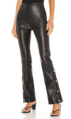 Line & Dot Kourtney Vegan Leather Pant in Black from Revolve.com | Revolve Clothing (Global)