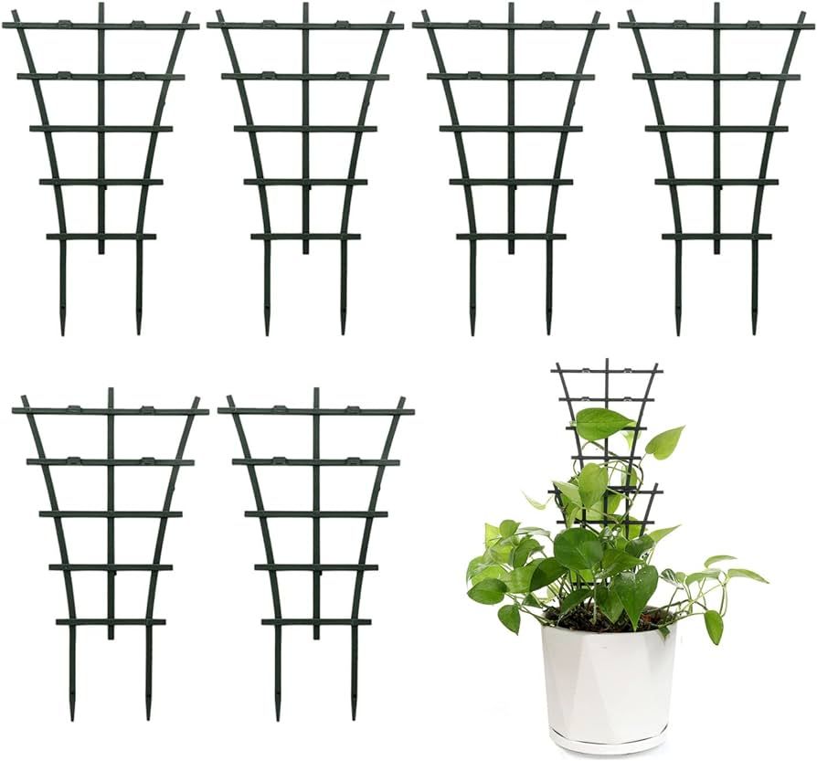 Plant Trellis Indoor, 6Pcs Stackable Plant Trellis for Climbing Plants Indoor, Small Plant Climbi... | Amazon (US)