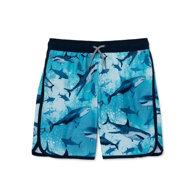 Wonder Nation Boys Quick Dry Swim Trunks, Sizes 4-18 Husky | Walmart (US)