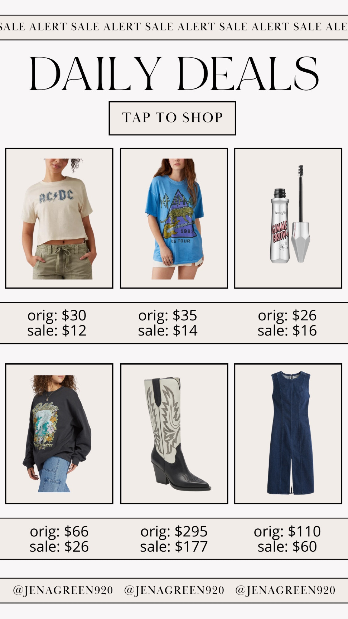 Daily Deals | Deals of the Day | Graphic Tees | Graphic Sweatshirt | Western Boots | Denim Dress | Country Concert 

#LTKsalealert #LTKstyletip #LTKfindsunder100