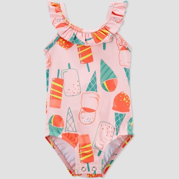Baby Girls' Popsicle Ruffle One Piece Swimsuit - Just One You® made by carter's Pink | Target