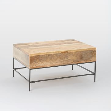 Industrial Storage Pop-Up Coffee Table (36"&ndash;50") | West Elm (US)