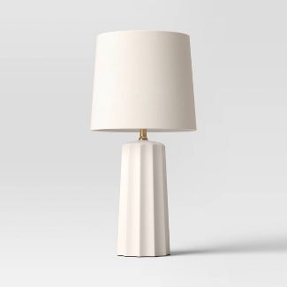 Ribbed Ceramic Table Lamp White - Threshold™ | Target