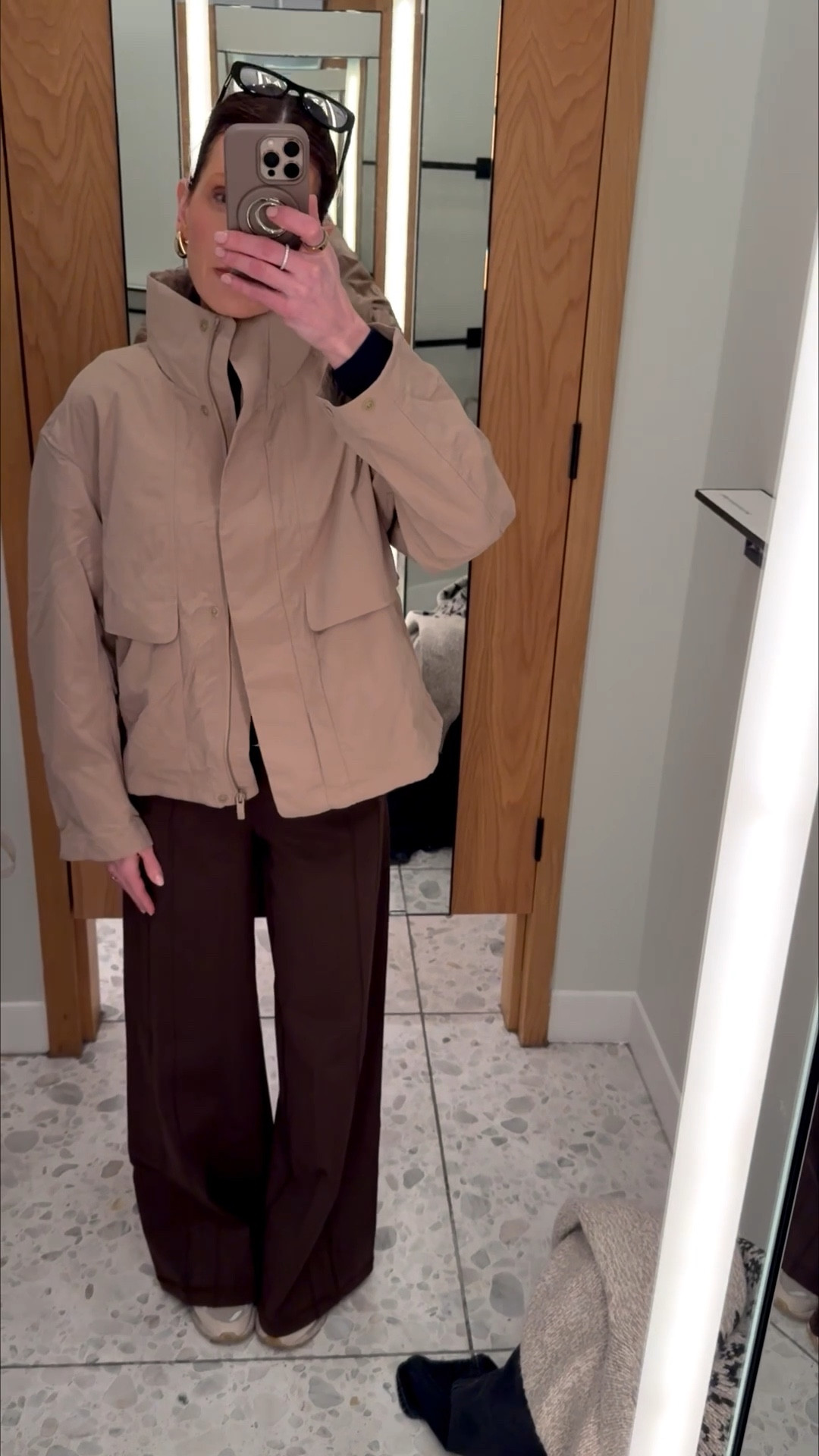 I have been wearing these pants on repeat. So flattering and comfortable. And I love the funnel neck of this jacket  

#LTKSeasonal #LTKootd #LTKOver40