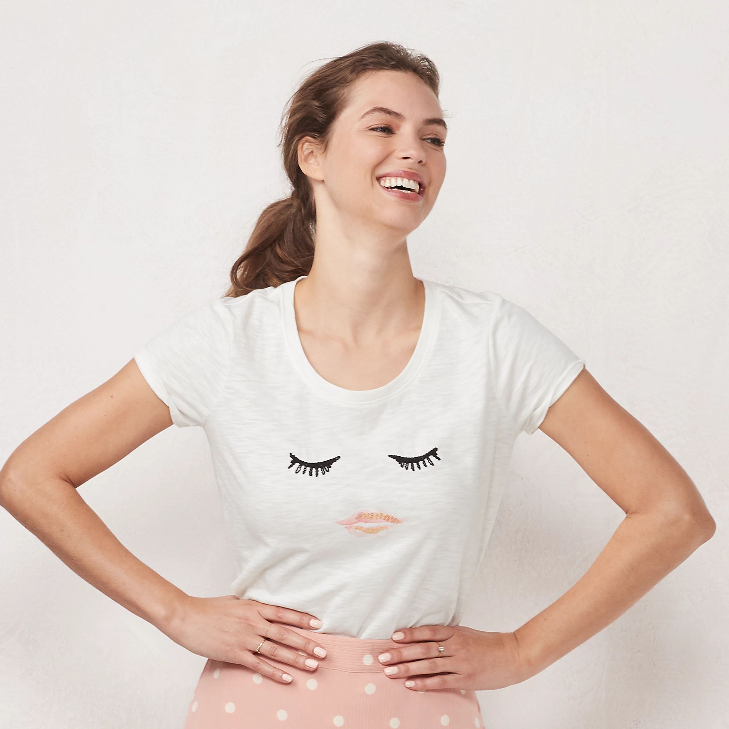 Women's LC Lauren Conrad Shirttail Graphic Tee | Kohl's