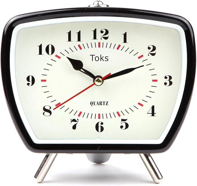 Lily's Home Vintage Retro Inspired Analog Alarm Clock, Looks Like Miniature Television Set with S... | Amazon (US)