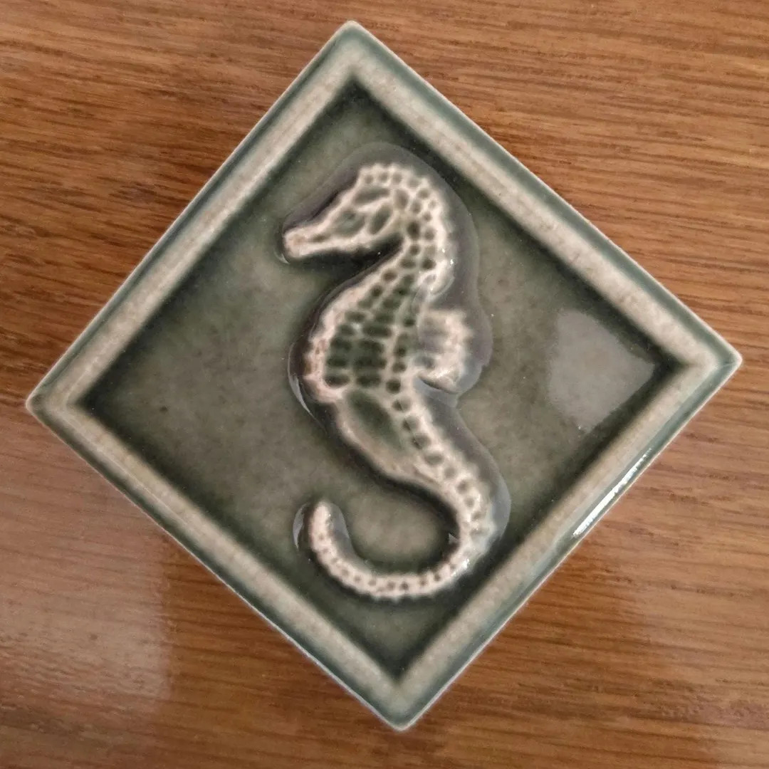 Ceramic Tile - DS61 Green - Seahorse 2" x 2" Wall Tile | Etsy (Global)