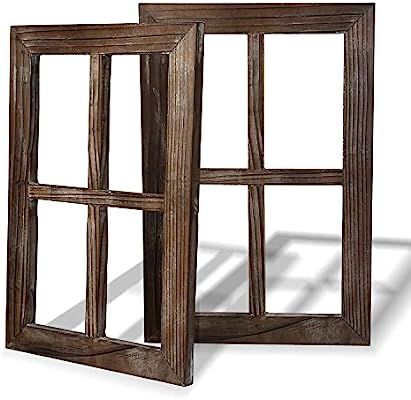 Cade Rustic Wall Decor Window Barnwood Frames -Farmhouse Decoration for Bedroom, Living Room, Bat... | Amazon (US)