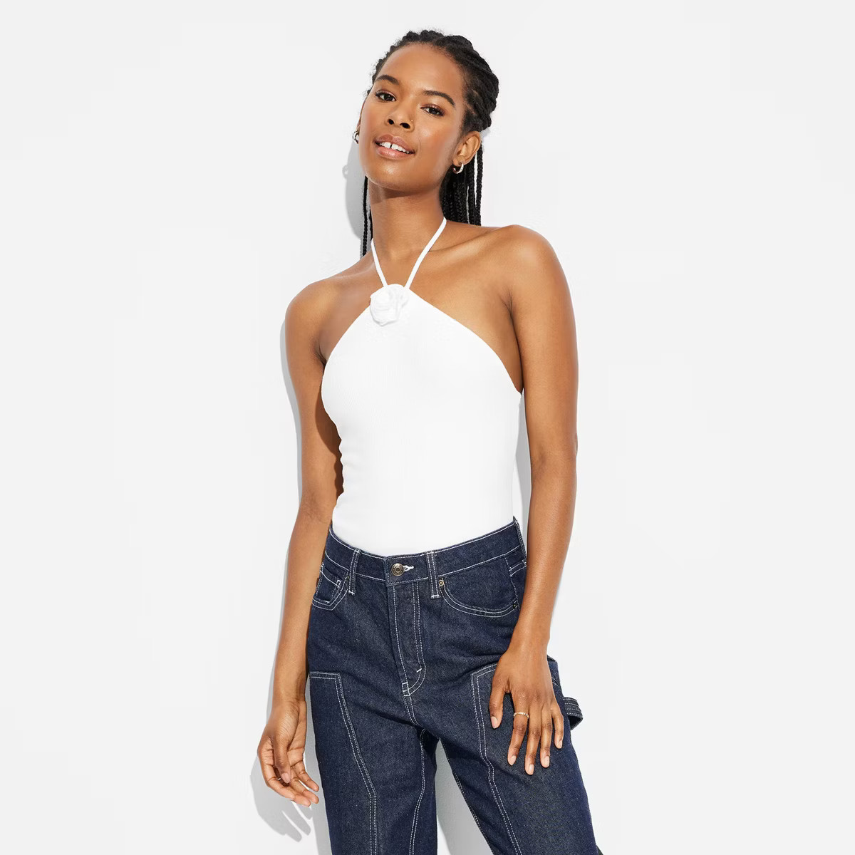 Women's Rosette Bodysuit - Wild Fable™ White XXS | Target