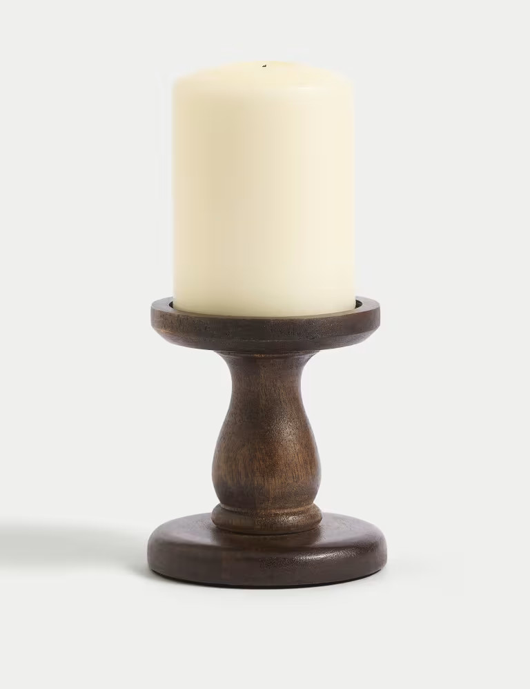 Wooden Pillar Candle Holder | Marks & Spencer (UK)