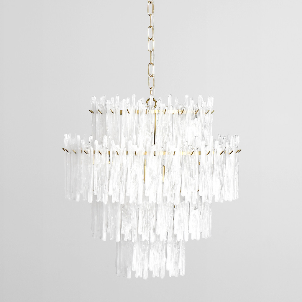 Everly Chandelier Round In White and Clear | 1stopbedrooms