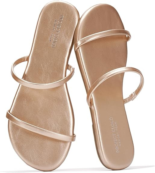 Project Cloud Summer Sandals for Women 2026 - Memory Foam Insole and Eco-Crafted Leather Beach Fl... | Amazon (US)