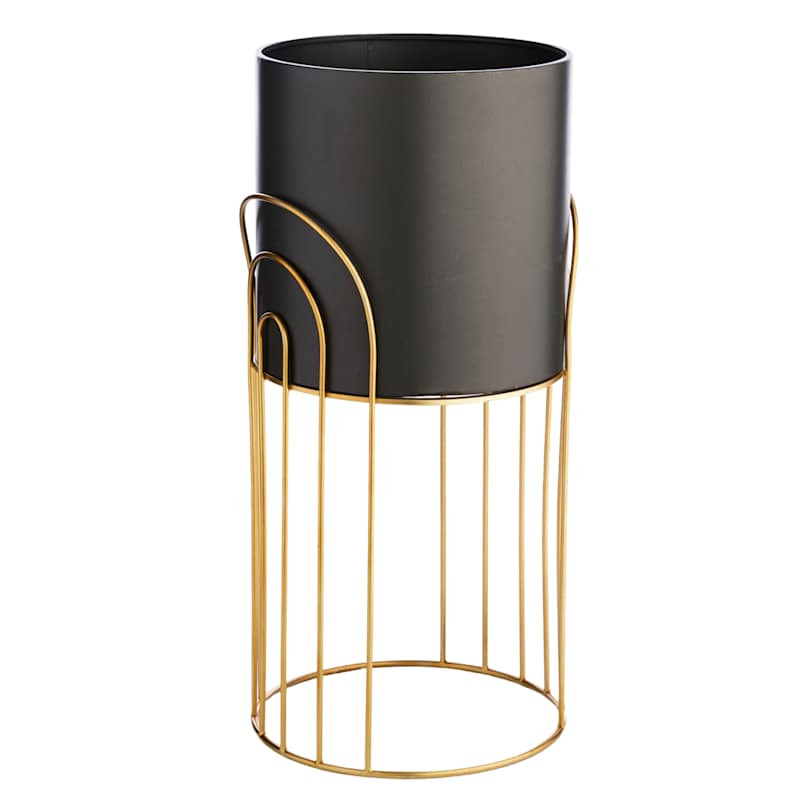 Bronze Black Planter Stand, 27" | At Home