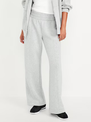 High-Waisted Bounce Fleece Wide-Leg Sweatpants | Old Navy (US)