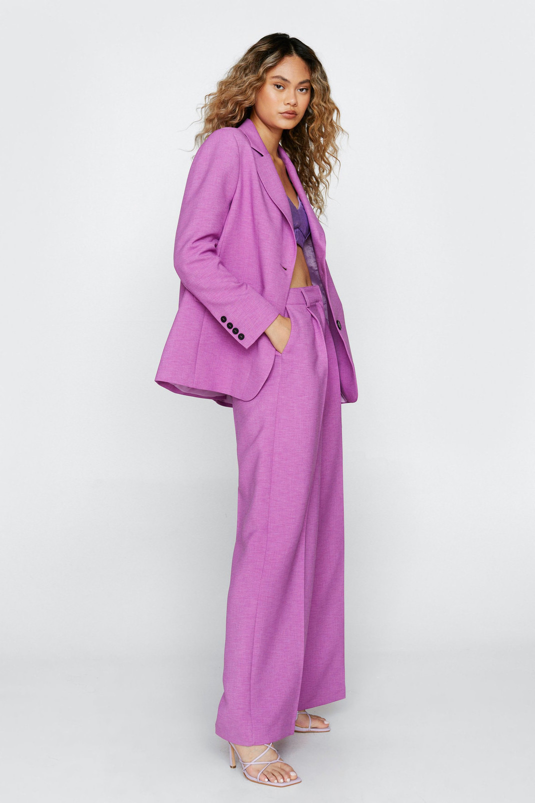 High Waisted Wide Leg Tailored Pants | Nasty Gal (US)