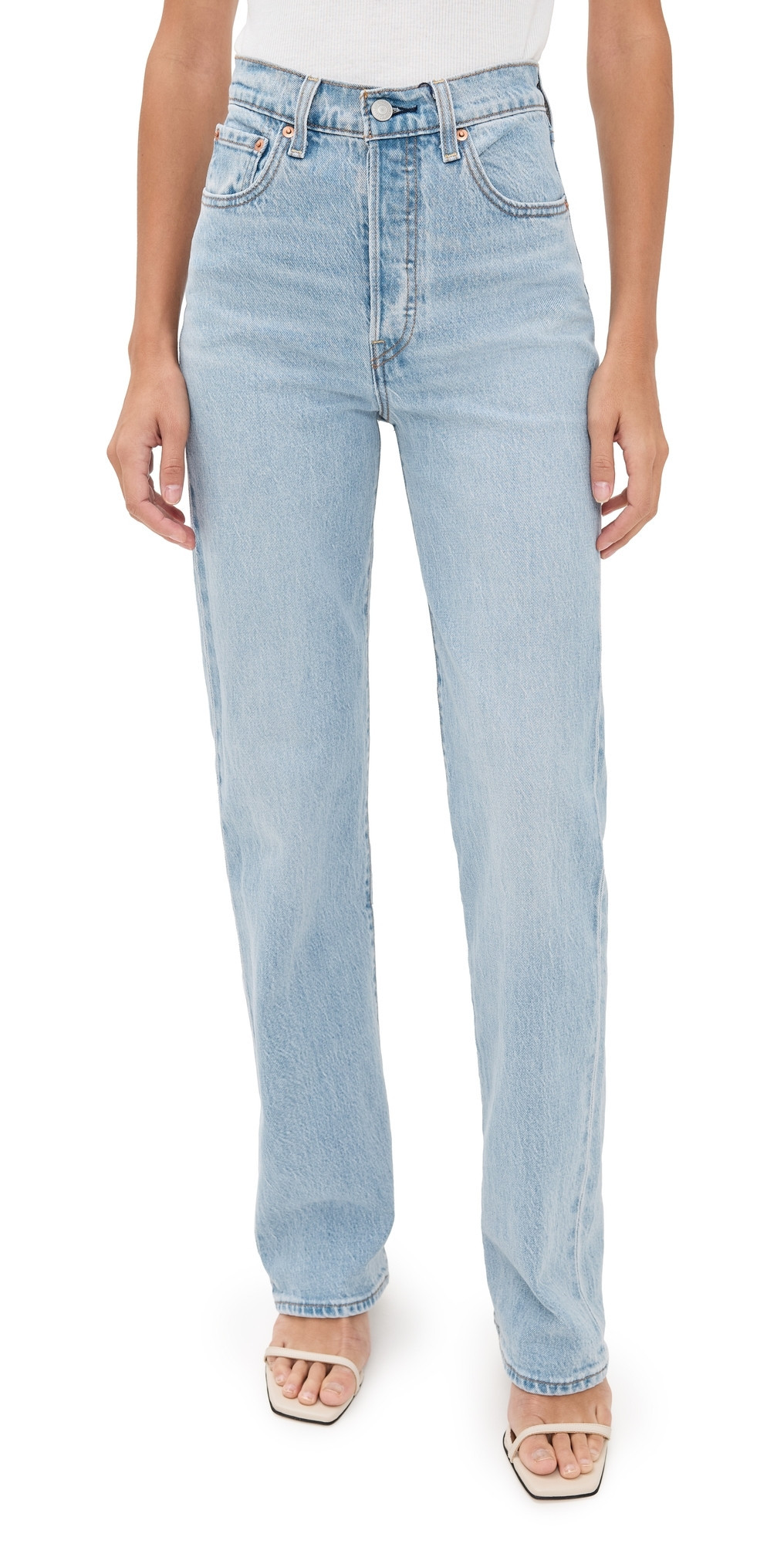 Levi's Ribcage Full Length Jeans Blasted Stone Clean 25 | Shopbop